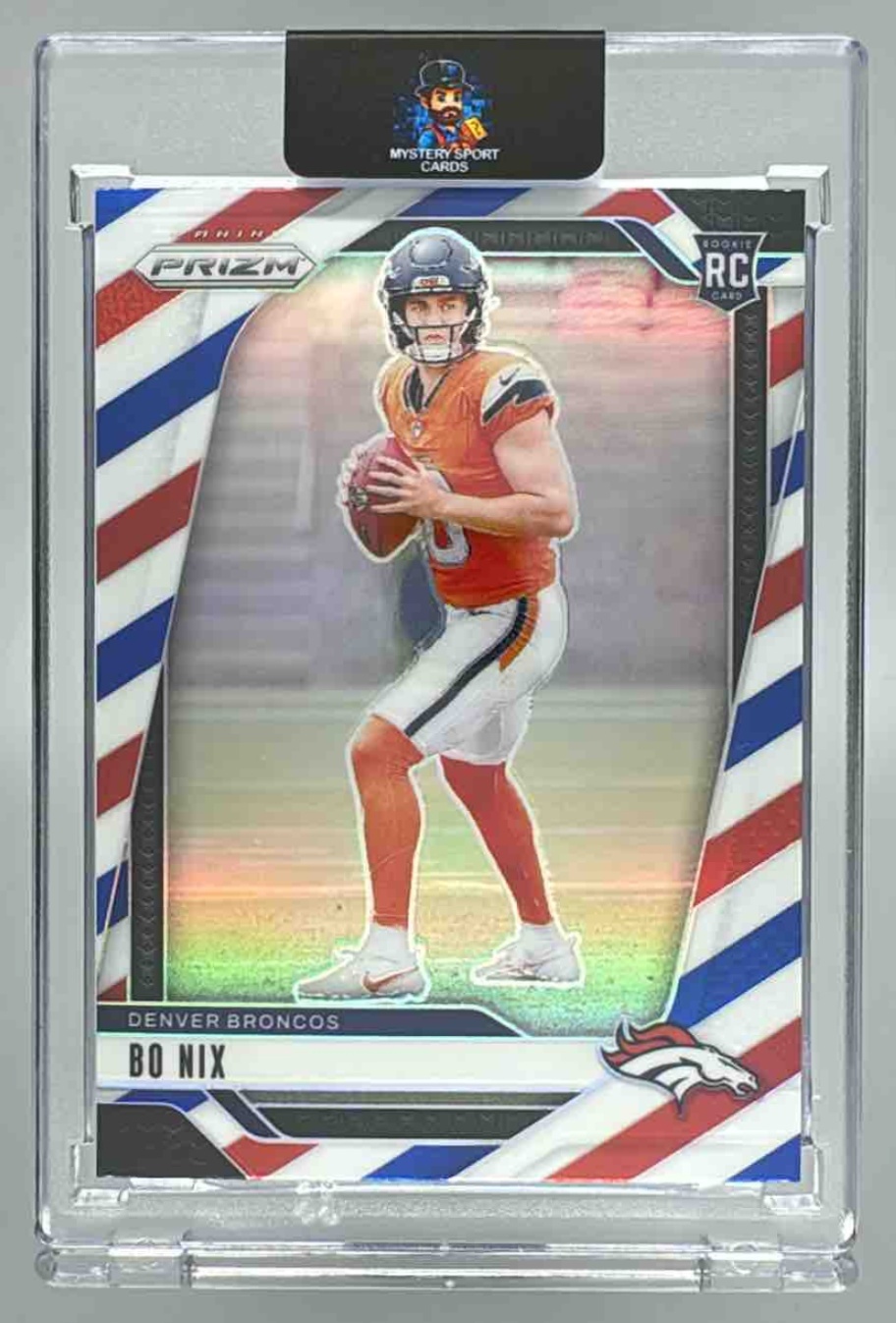 Card image for 2024 Panini Football Prizm Bo Nix #309 RC Denver Broncos