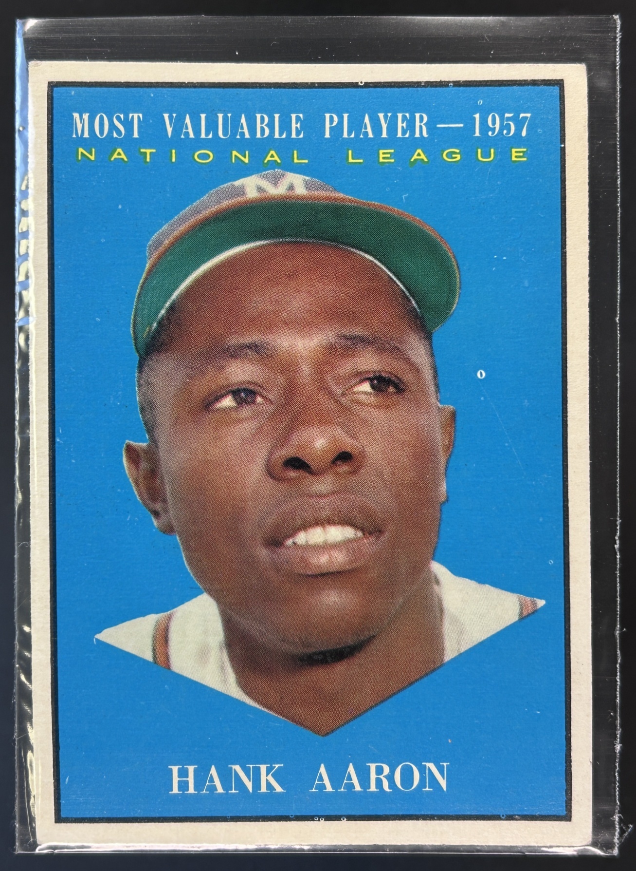 Card image for 1961 TOPPS HANK AARON #484 1957 MVP MILWAUKEE BRAVES