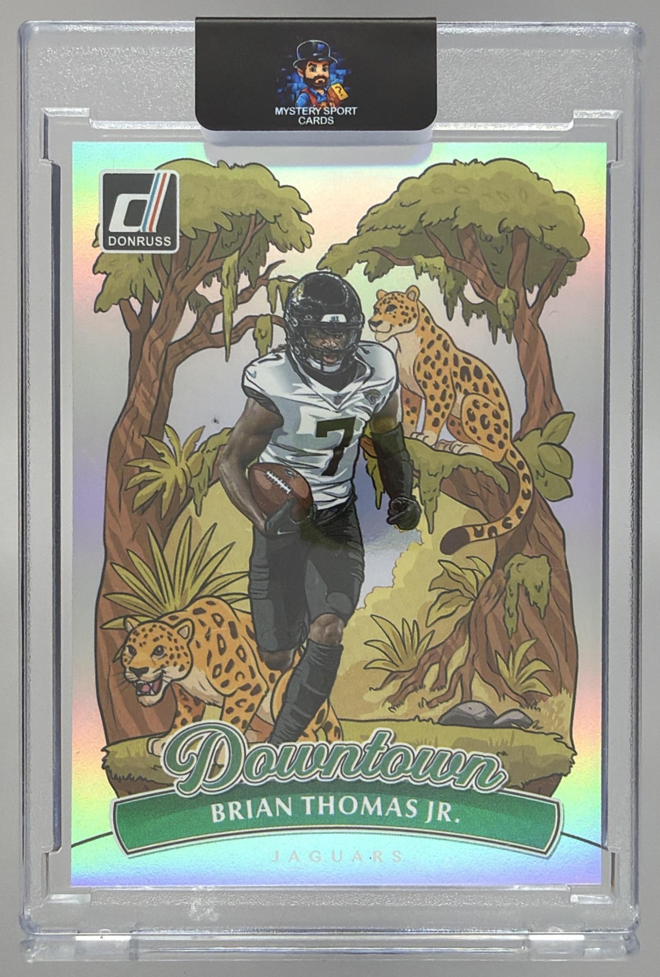 Card image for 2025 Panini Donruss Brian Thomas Jr. Downtown! SP #2 Jaguars