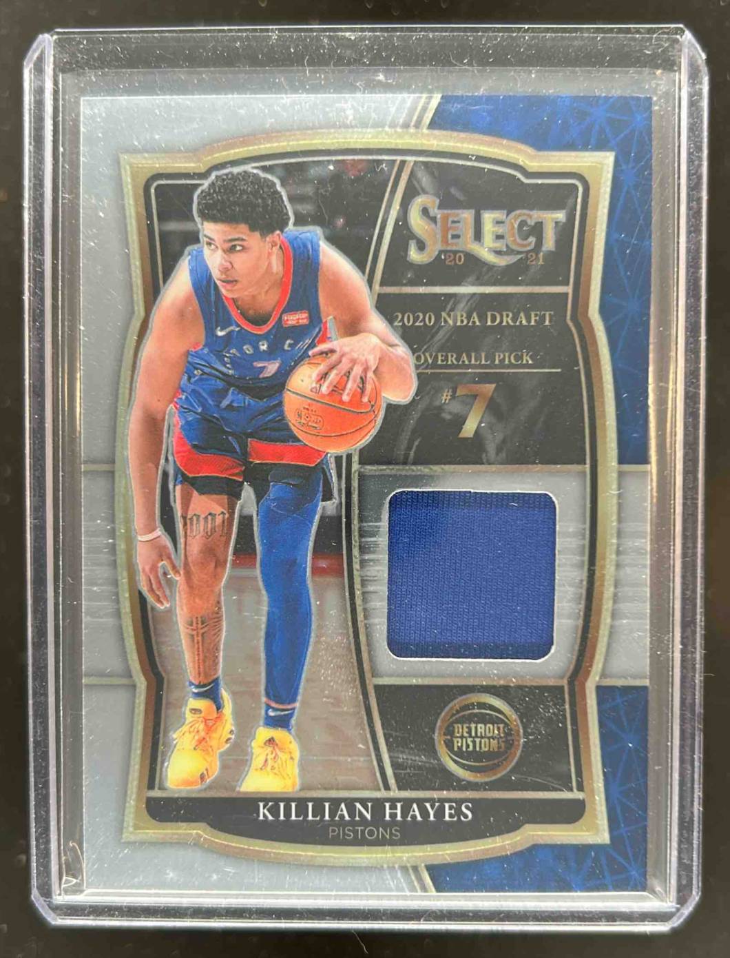 Card image for 2020-21 Panini Select Killian Hayes Draft Selections Memorabilia #DS-HAY RC