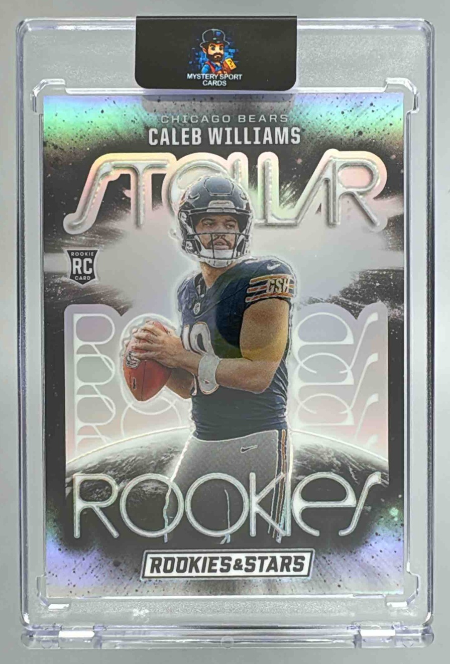 Card image for 2024 Panini Rookies & Stars Caleb Williams Stellar Silver #SR-CWS RC Bears