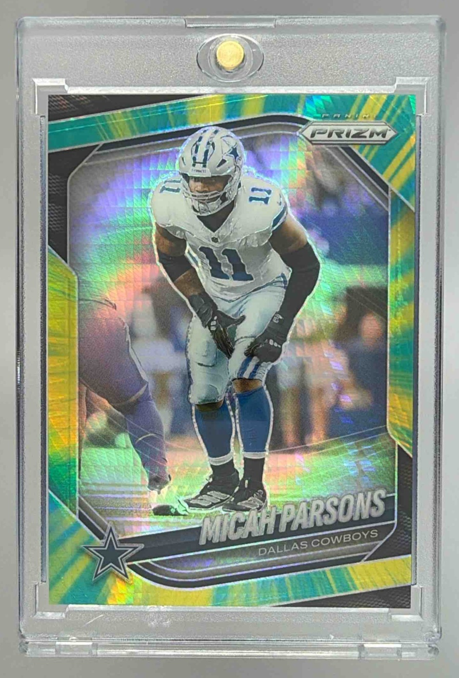 Card image for 2025 Panini Football Prizm Micah Parsons Hyper /200 #98 Dallas Cowboys