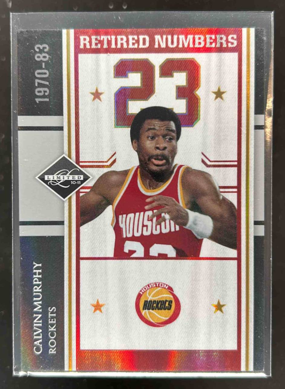 Card image for 2010-11 Panini Limited Calvin Murphy Retired Numbers Silver Spotlight 31 /49 #18