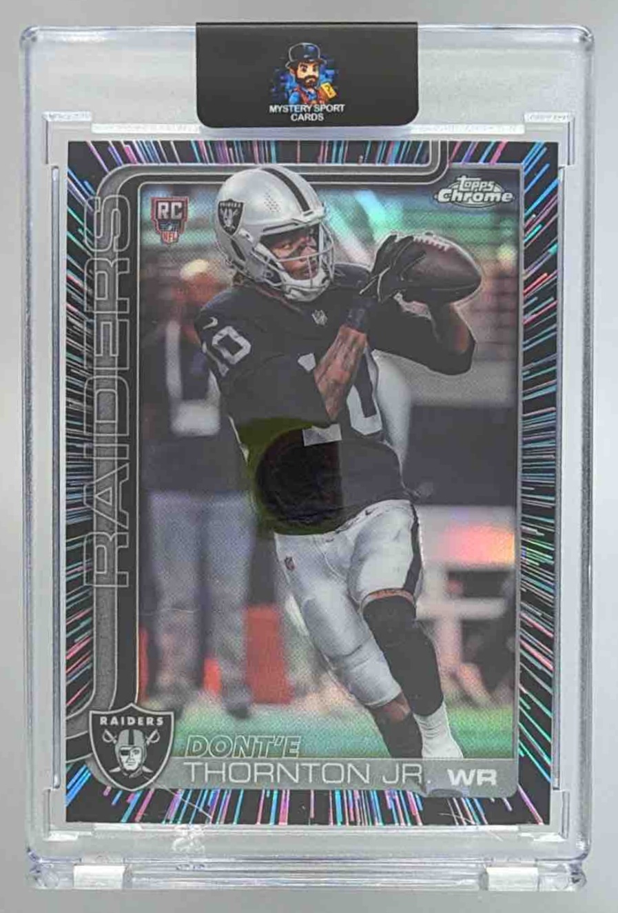 Card image for 2025 Topps Football Chrome Dont'e Thornton Jr. Rookie #385 RC Las Vegas Raiders