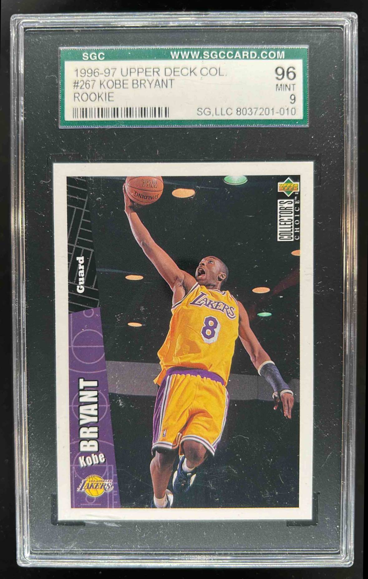 Card image for 1996-97 COLLECTOR'S CHOICE KOBE BRYANT #267 RC SGC 9