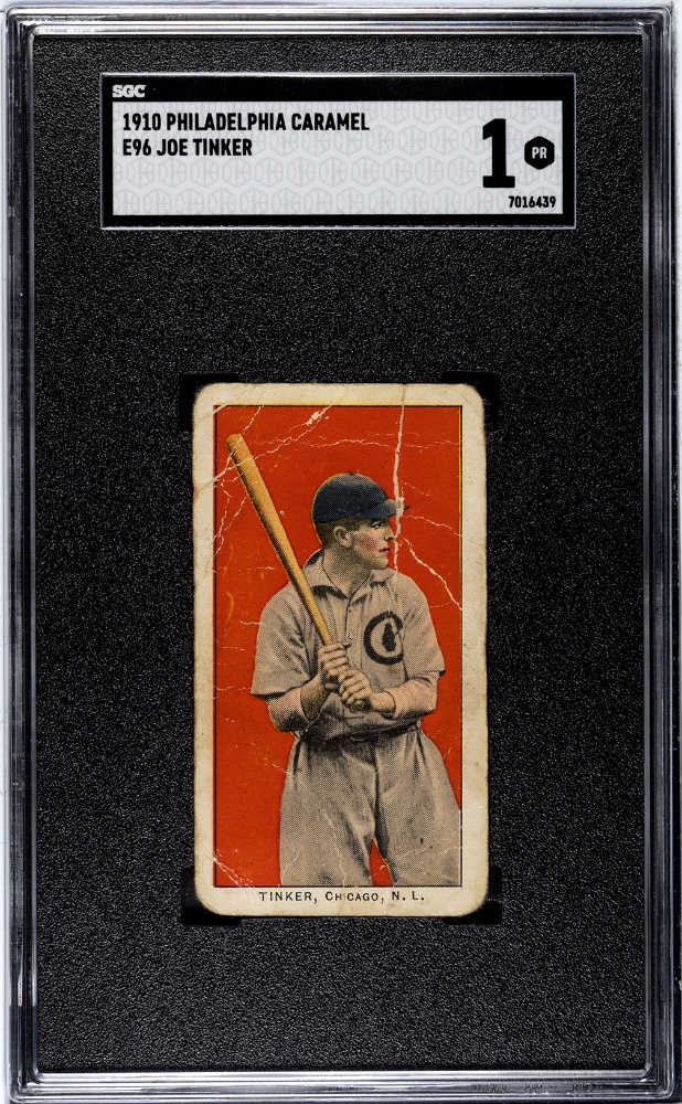 1910 Philadelphia Caramel E96 Joe Tinker Cubs SGC 1