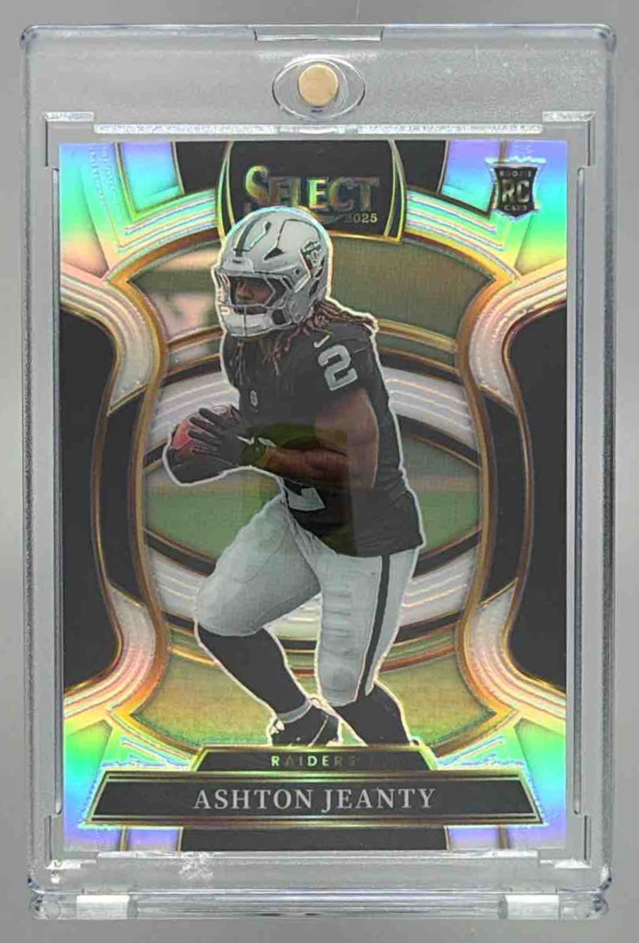 Card image for 2025 Panini Select Ashton Jeanty Certified Rookies #4 RC Raiders