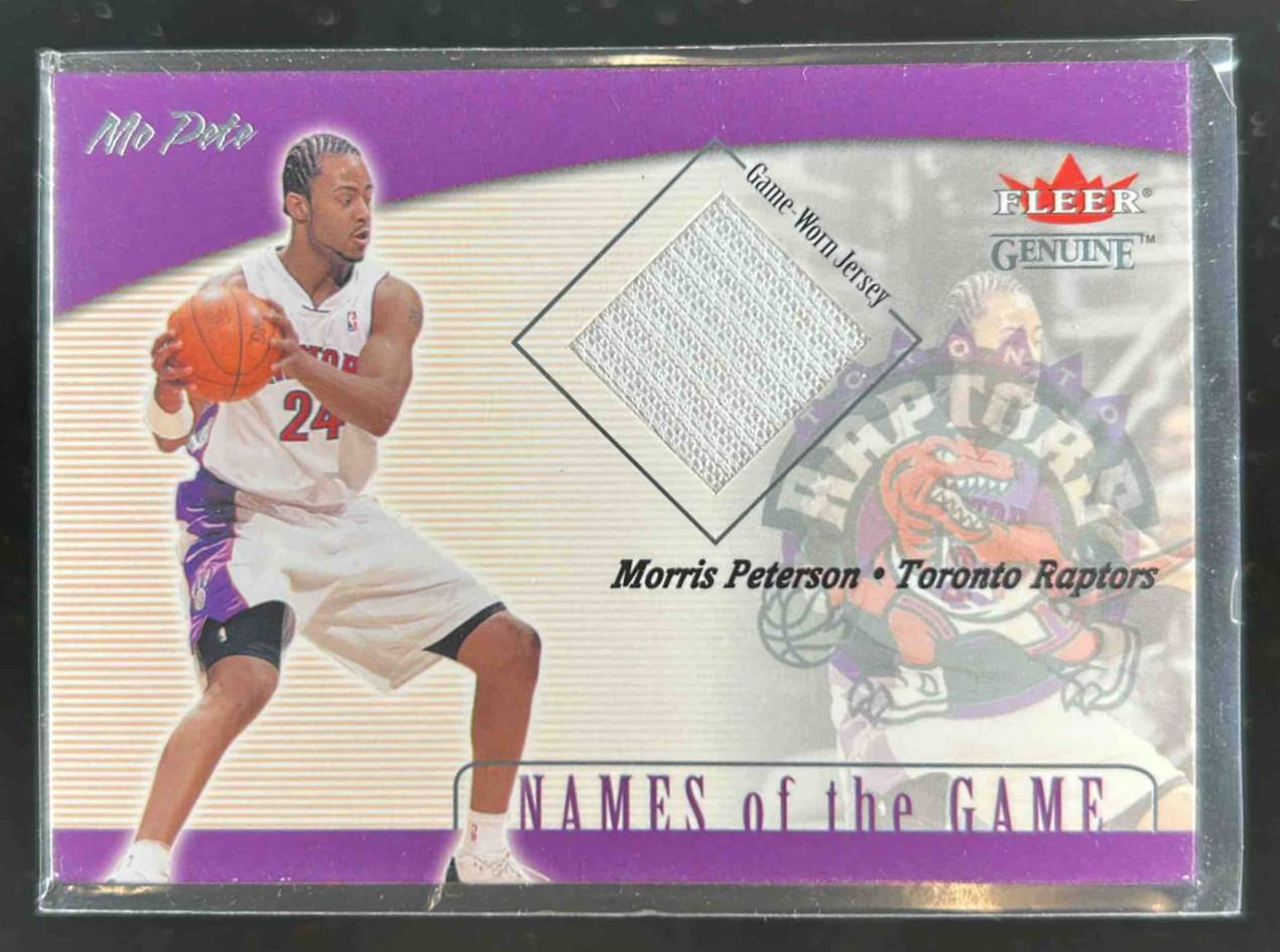 Card image for 2001-02 FLEER GENUINE MORRIS PETERSON NAMES OF THE GAME #NNO SACRAMENTO KINGS