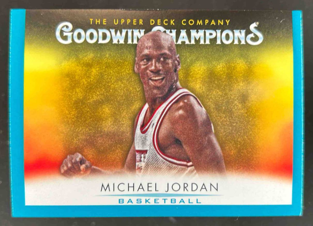 Card image for 2021 UPPER DECK GOODWIN CHAMPIONS MICHAEL JORDAN TURQUOISE #61
