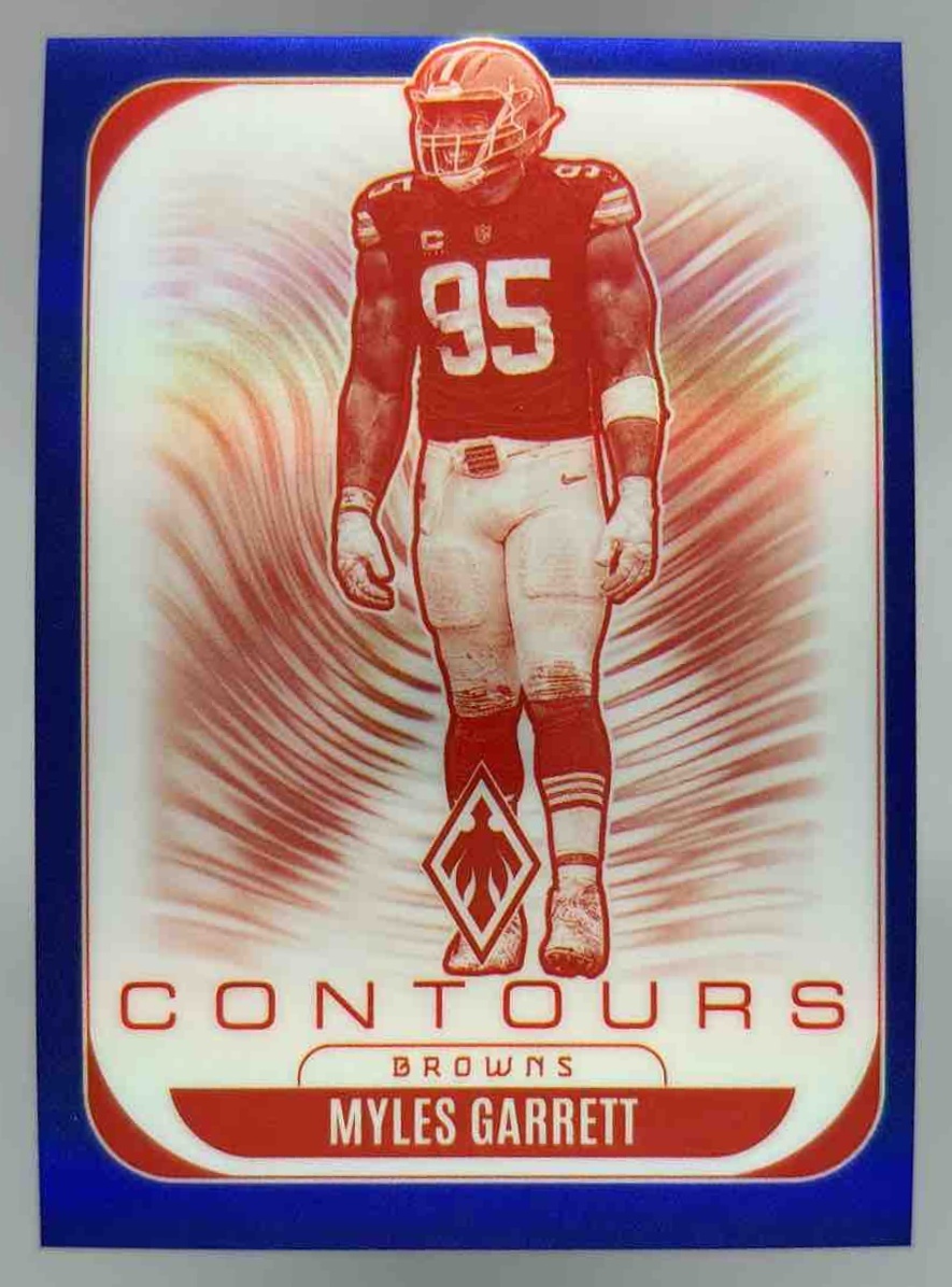 Card image for 2025 Panini Football Phoenix Myles Garrett Contours #8 Cleveland Browns