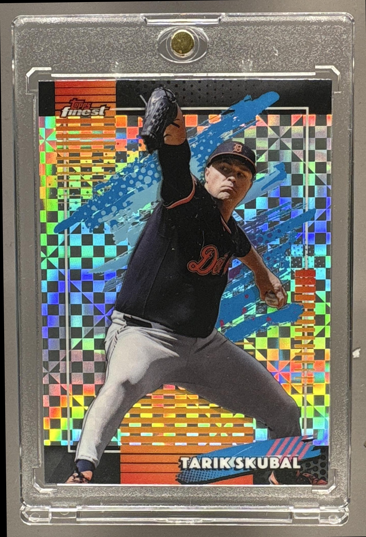 2026 TOPPS FINEST TARIK SKUBAL #180 UNCOMMON GEOMETRIC REFRACTOR TIGERS