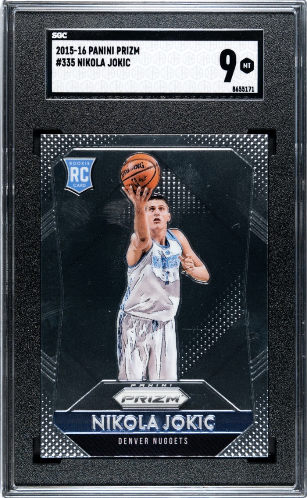 2015-16 Panini Basketball Prizm Nikola Jokic #335 RC Denver Nuggets SGC 9