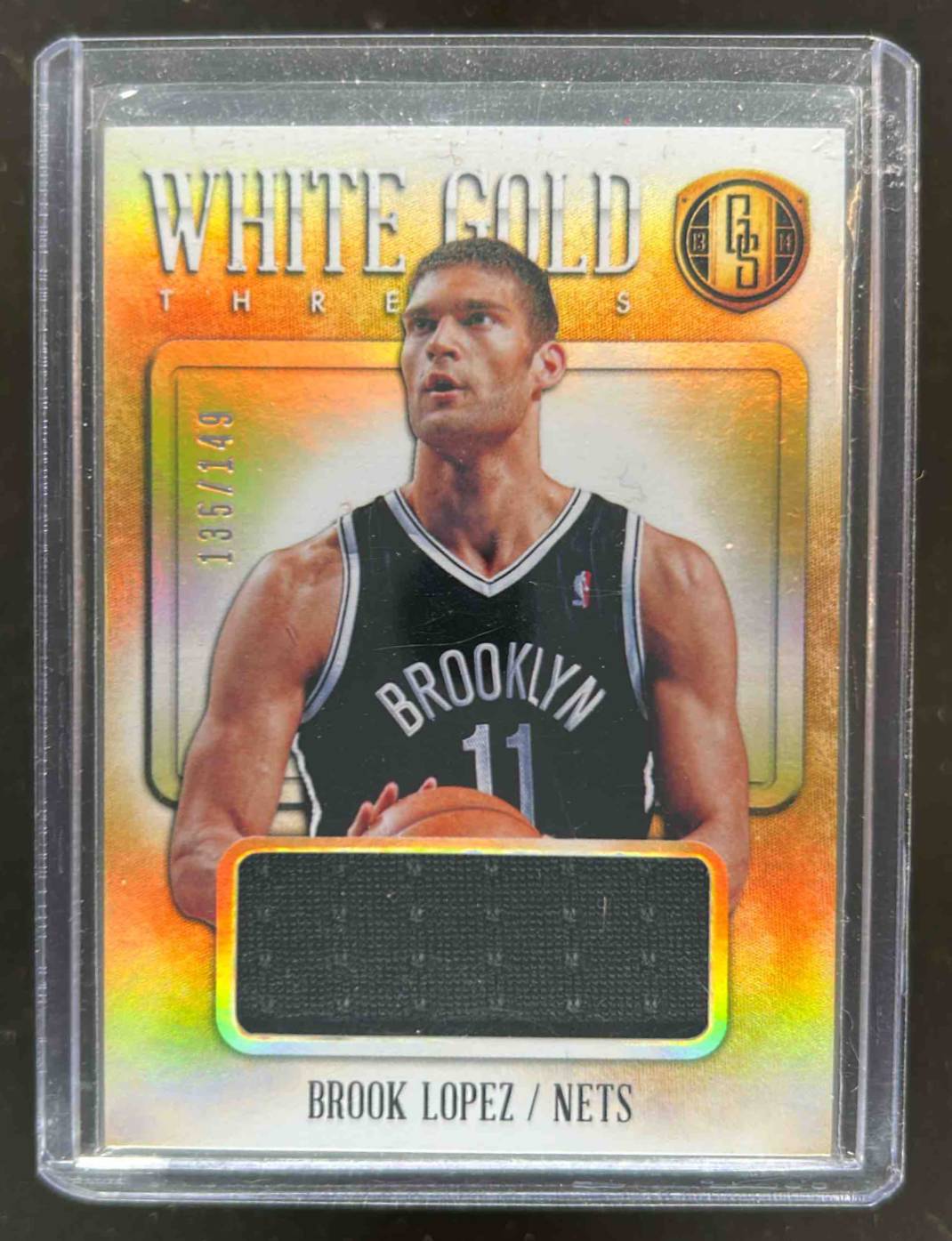 Card image for 2013-14 PANINI GOLD STANDARD BROOK LOPEZ WHITE THREADS /149 #41
