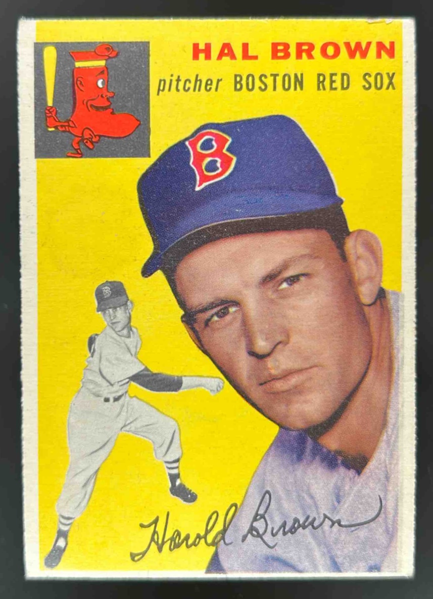 Card image for 1954 TOPPS BASEBALL HAL BROWN #172 BOSTON RED SOX