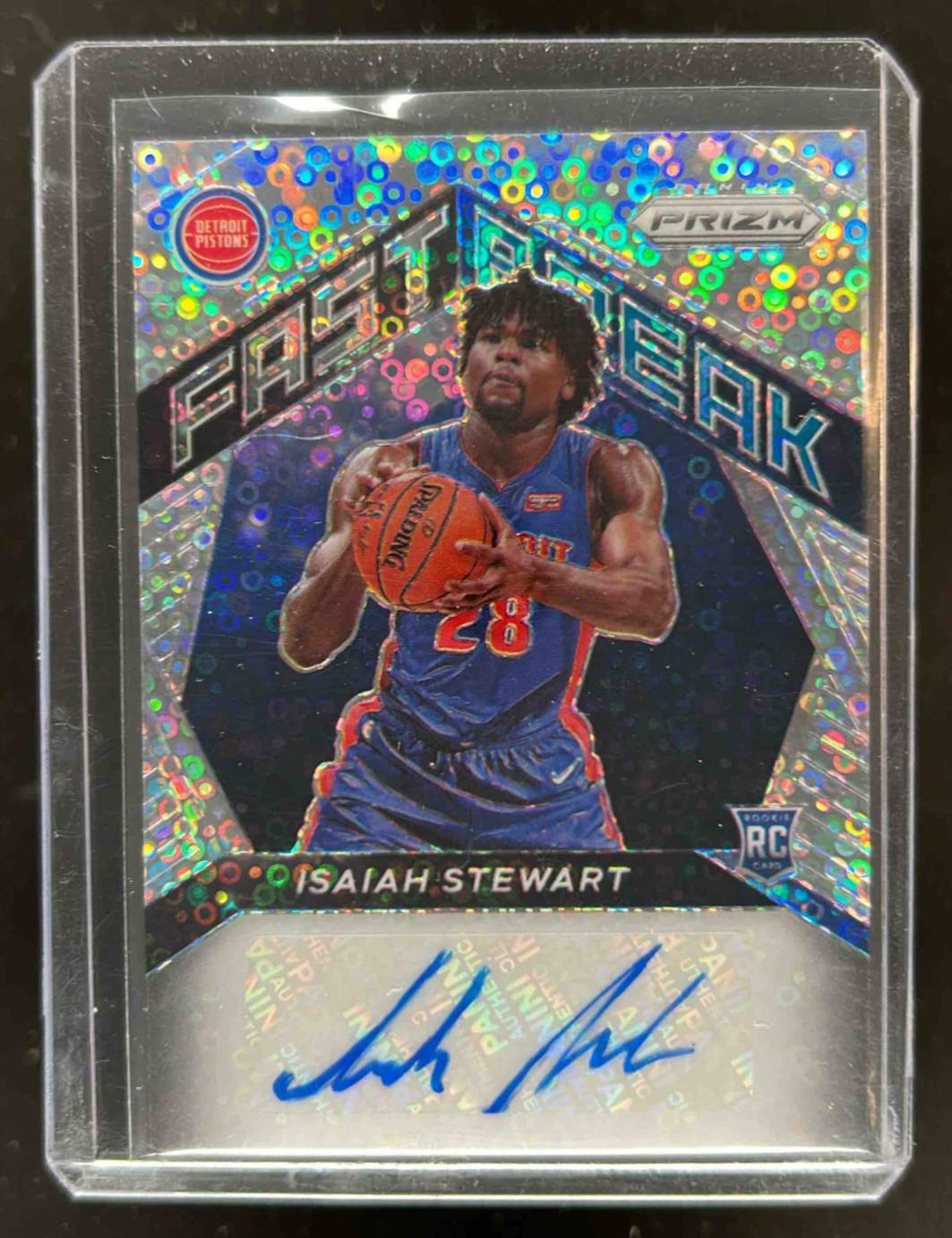 Card image for 2020-21 Panini Prizm Isaiah Stewart Fast Break Rookie Auto #FR-IST RC Rookie