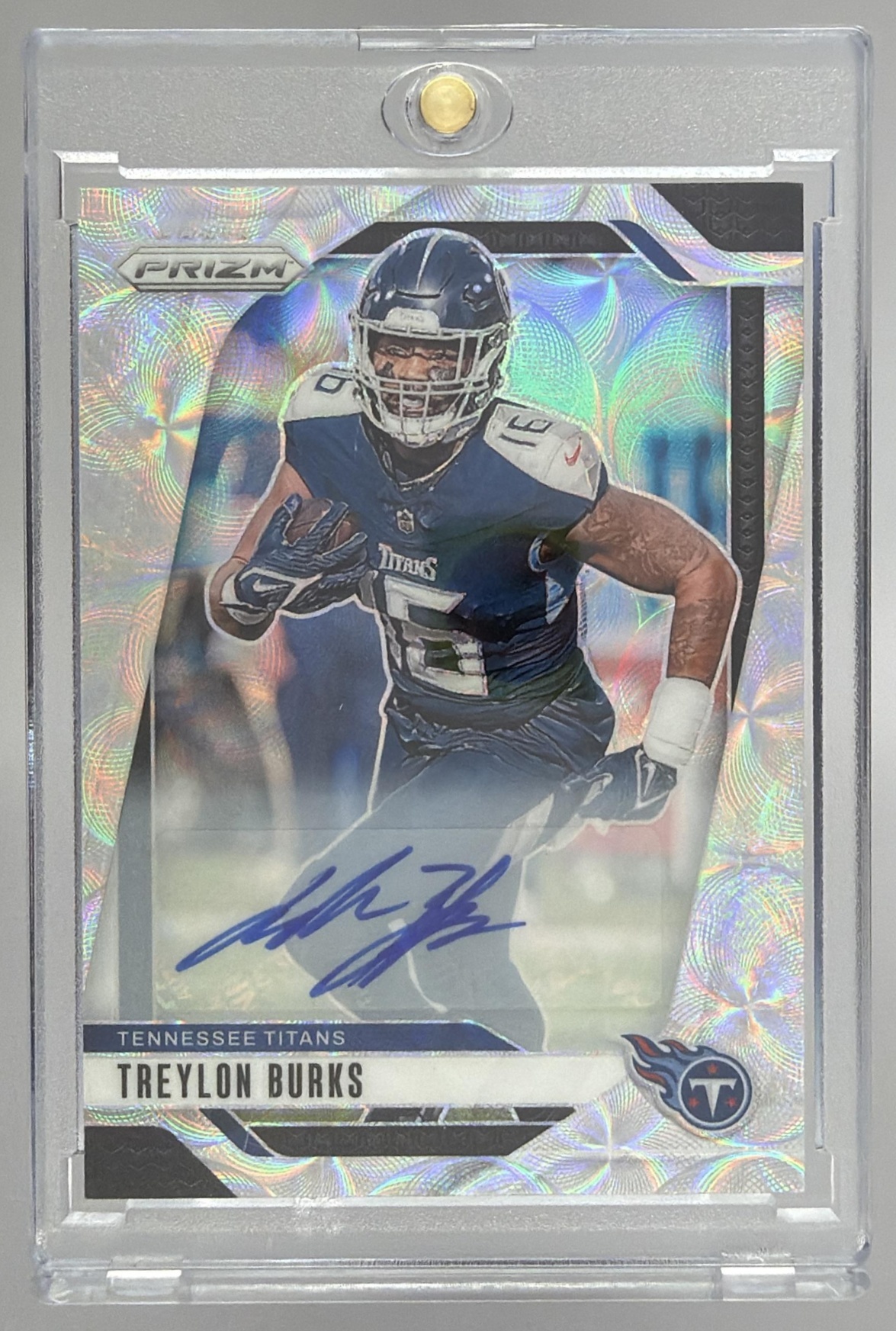 Card image for 2024 Panini Football Prizm Treylon Burks Auto Choice /100 #281 Tennessee Titans