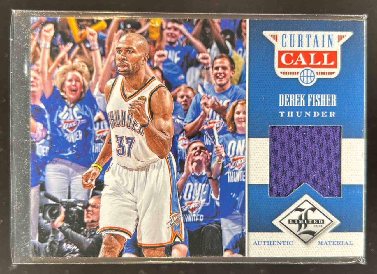 Card image for 2012-13 Panini Limited Derek Fisher Curtain Call Materials 197 /199 #15