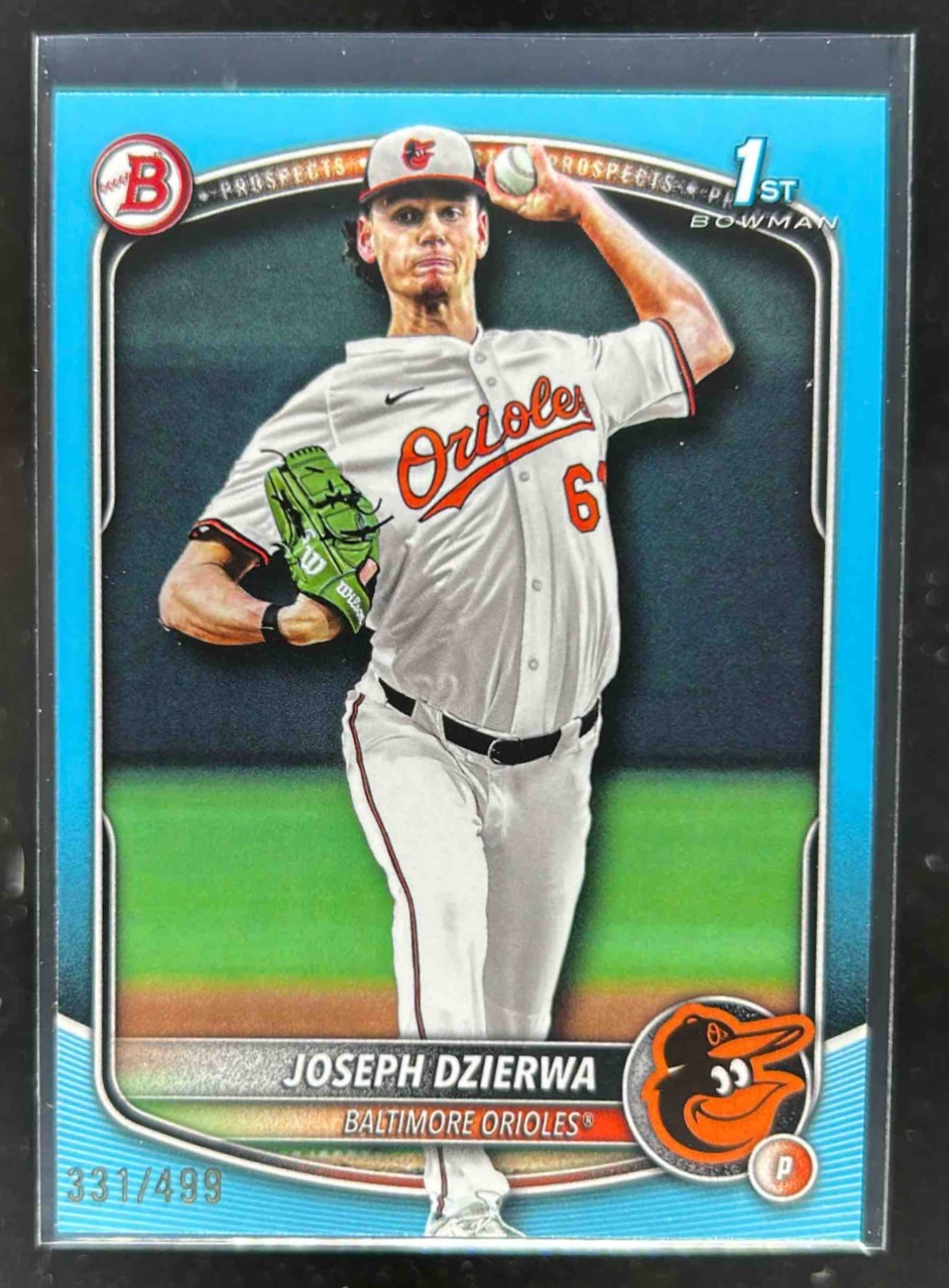 Card image for Joseph Dzierwa 2025 Bowman Draft Sky Blue Border /499