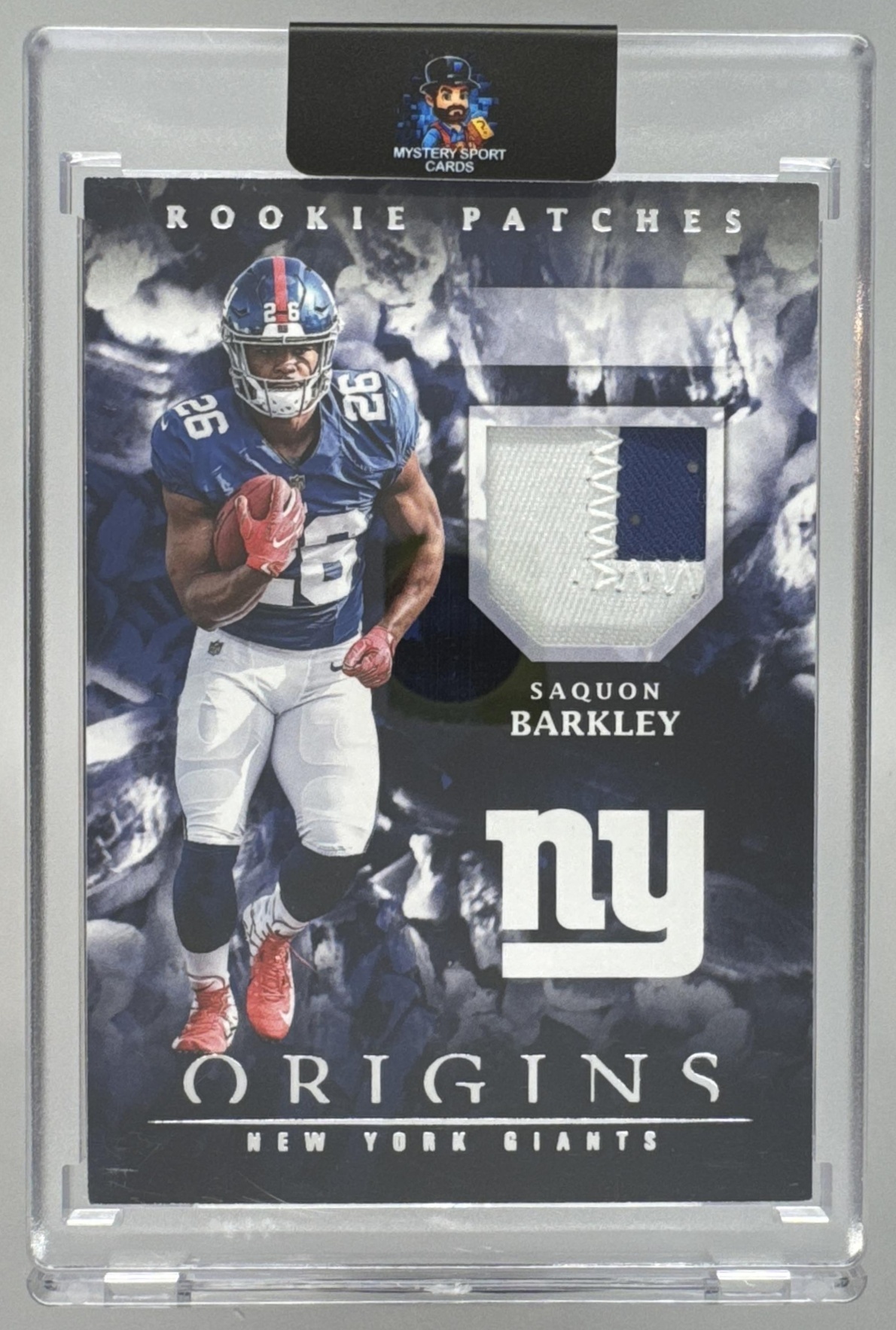 Card image for 2018 Panini Origins Saquon Barkley Rookie Patches #RP-3 RC Giants