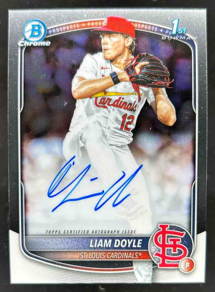 Card image for Liam Doyle 2025 Bowman Draft Chrome Prospect Auto