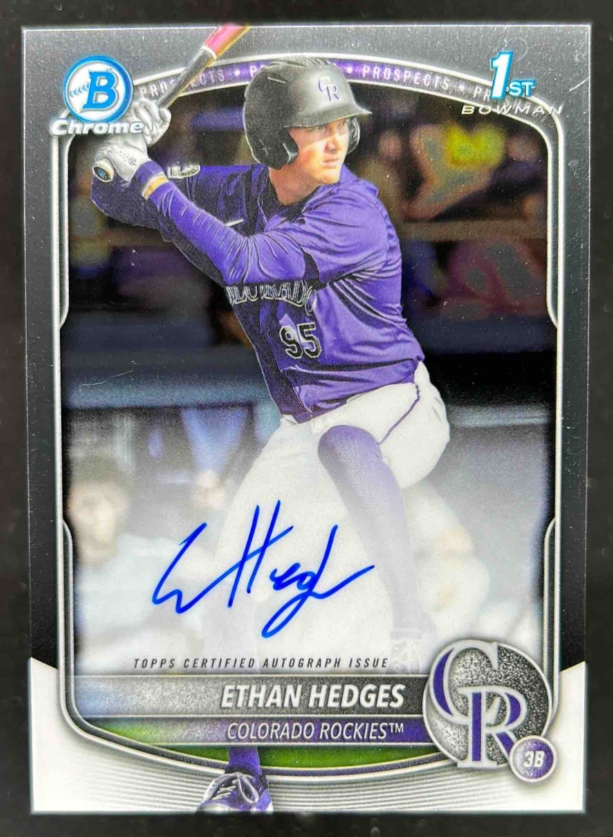 Card image for Ethan Hedges 2025 Bowman Draft Chrome Prospect Auto