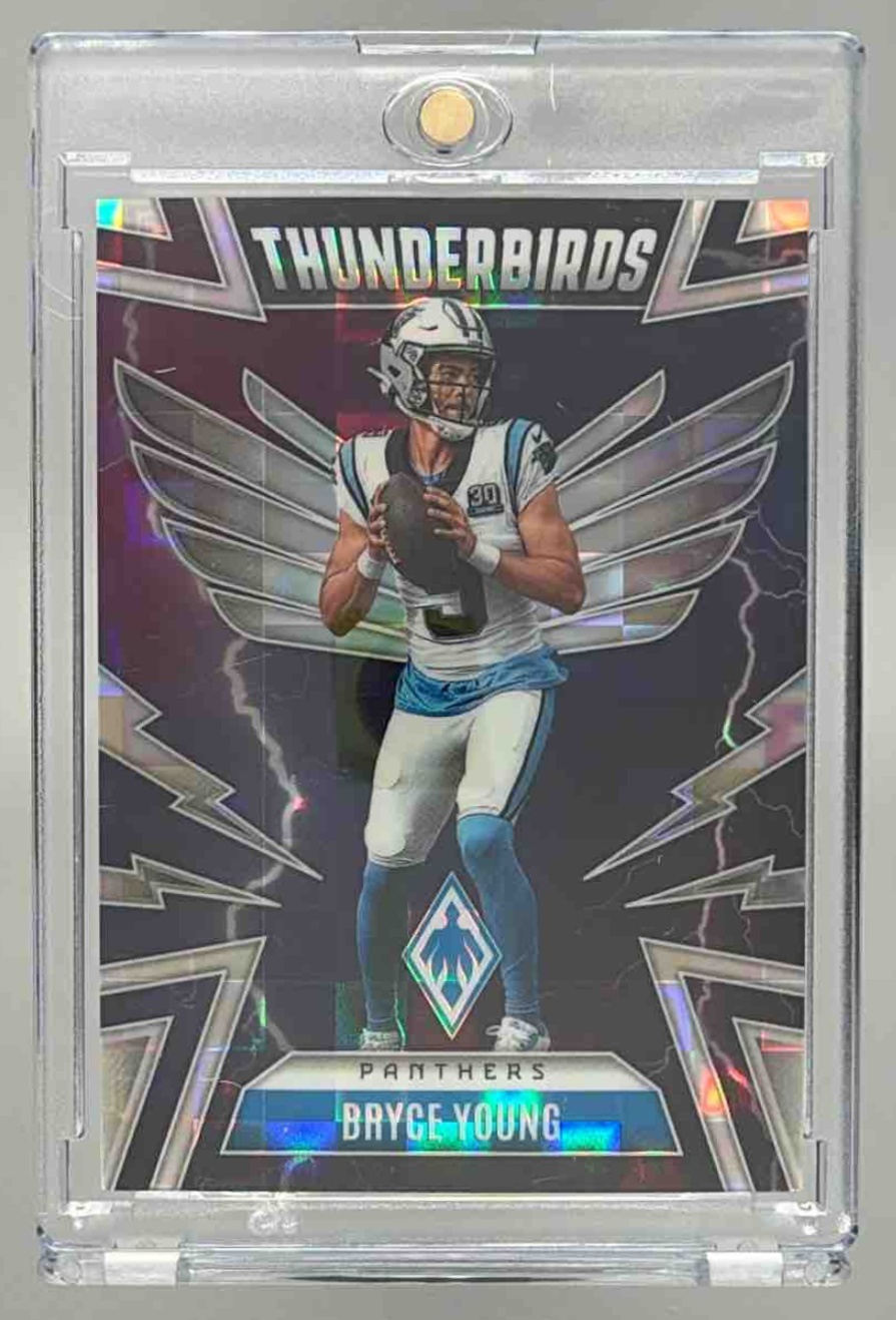 Card image for 2025 Panini Phoenix Bryce Young Thunderbirds Red Prizm /249 #6 Panthers