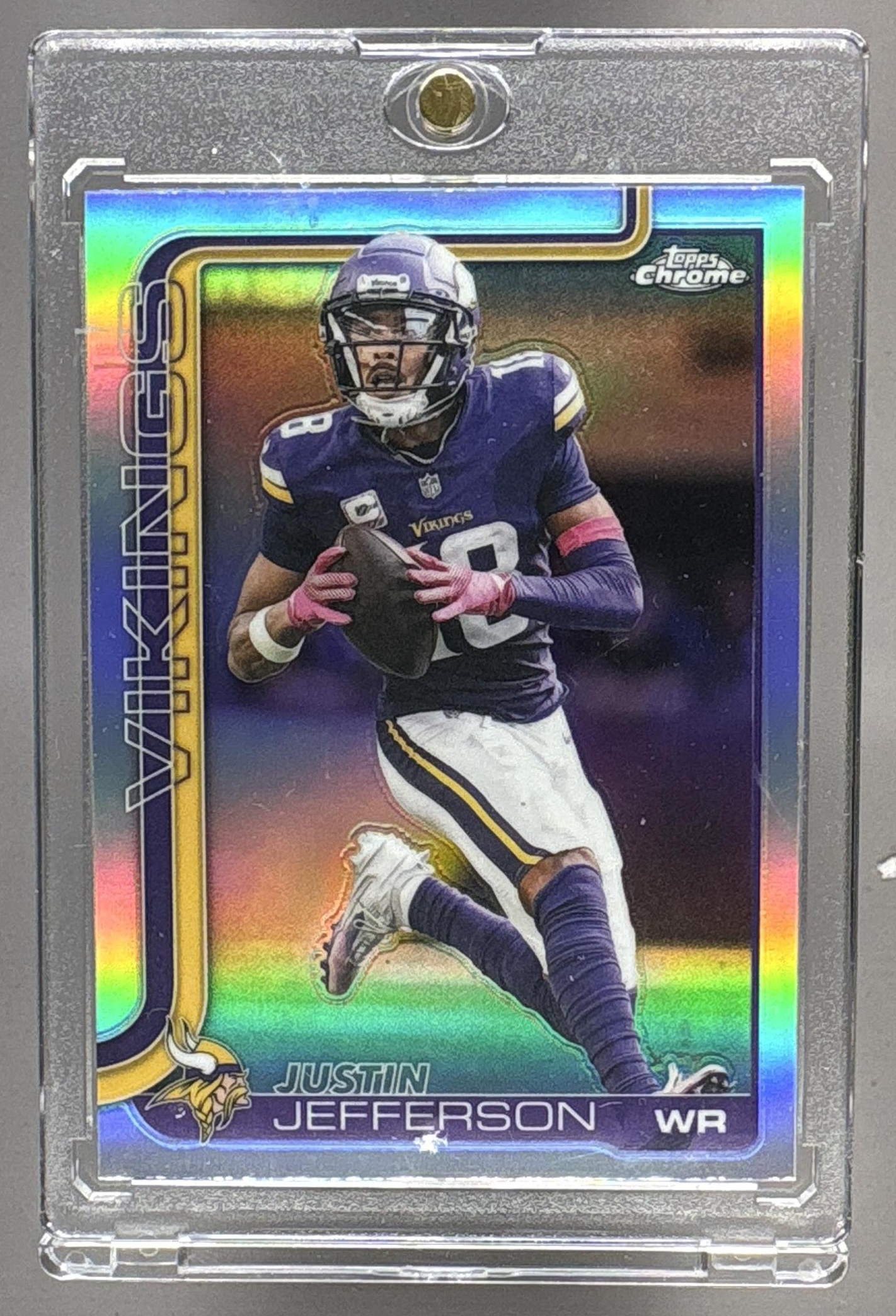 2025 TOPPS CHROME JUSTIN JEFFERSON #195 REFRACTOR VIKINGS
