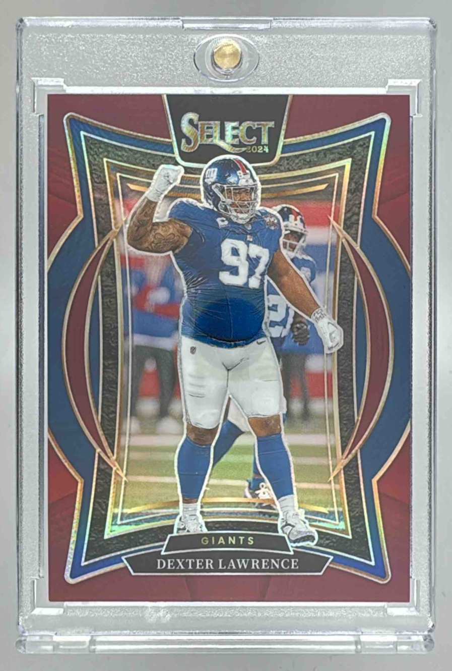 Card image for 2024 Panini Select Dexter Lawrence Concourse Maroon Prizm /149 #52 Giants