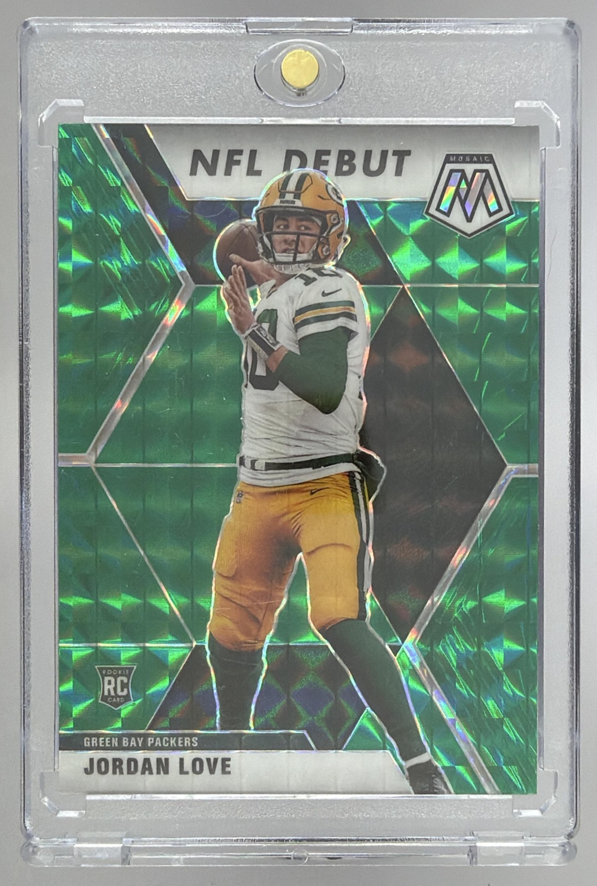 Card image for 2020 Panini Football Mosaic Jordan Love #264 RC Green Bay Packers