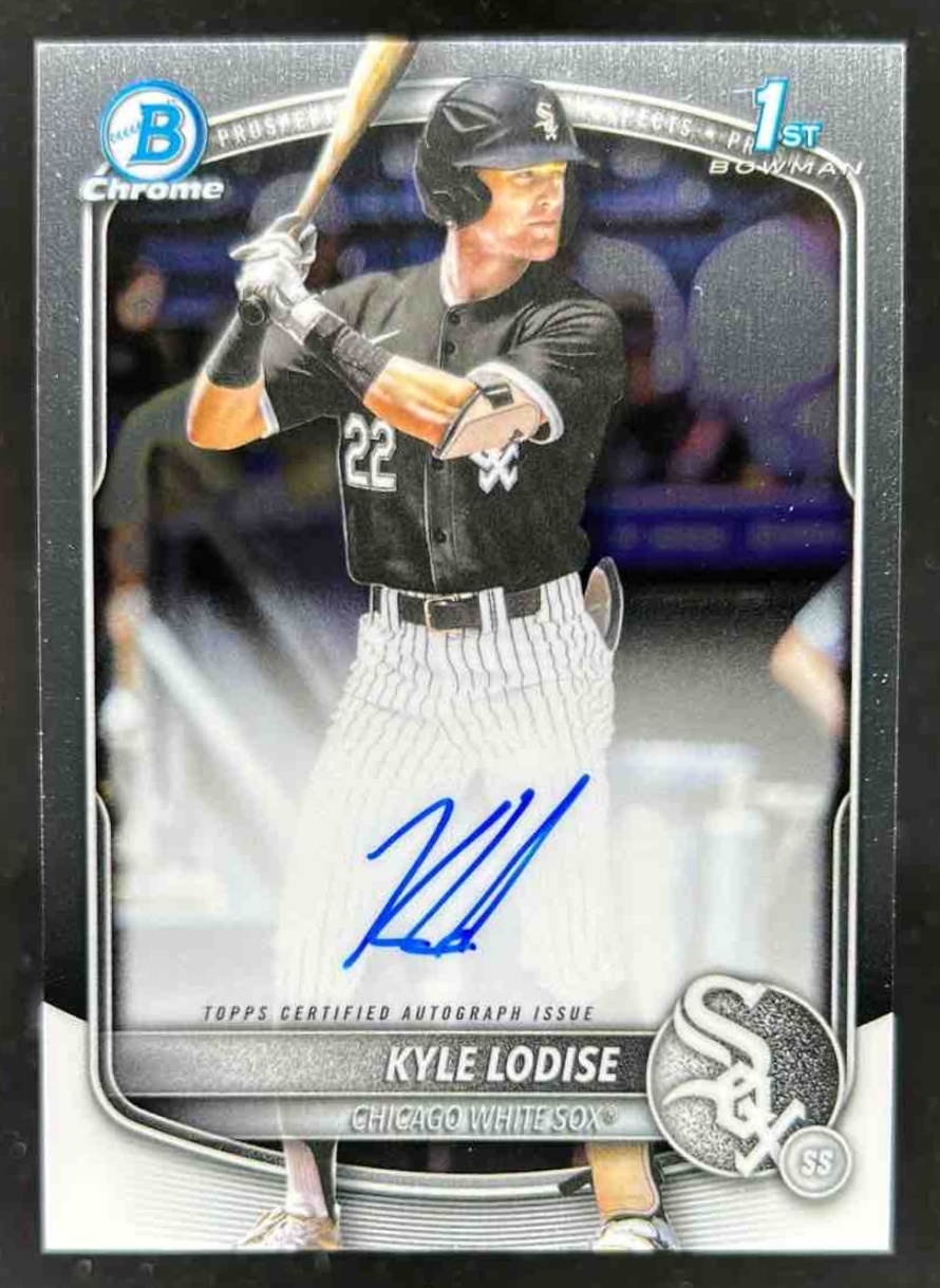 Card image for Kyle Lodise 2025 Bowman Draft Chrome Prospect Auto