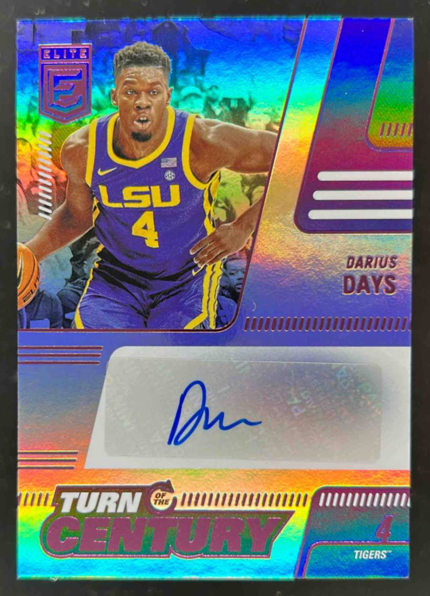 Card image for 2022-23 Panini Chronicles Draft Picks Darius Days Turn of the Century Auto #TTC-DDA