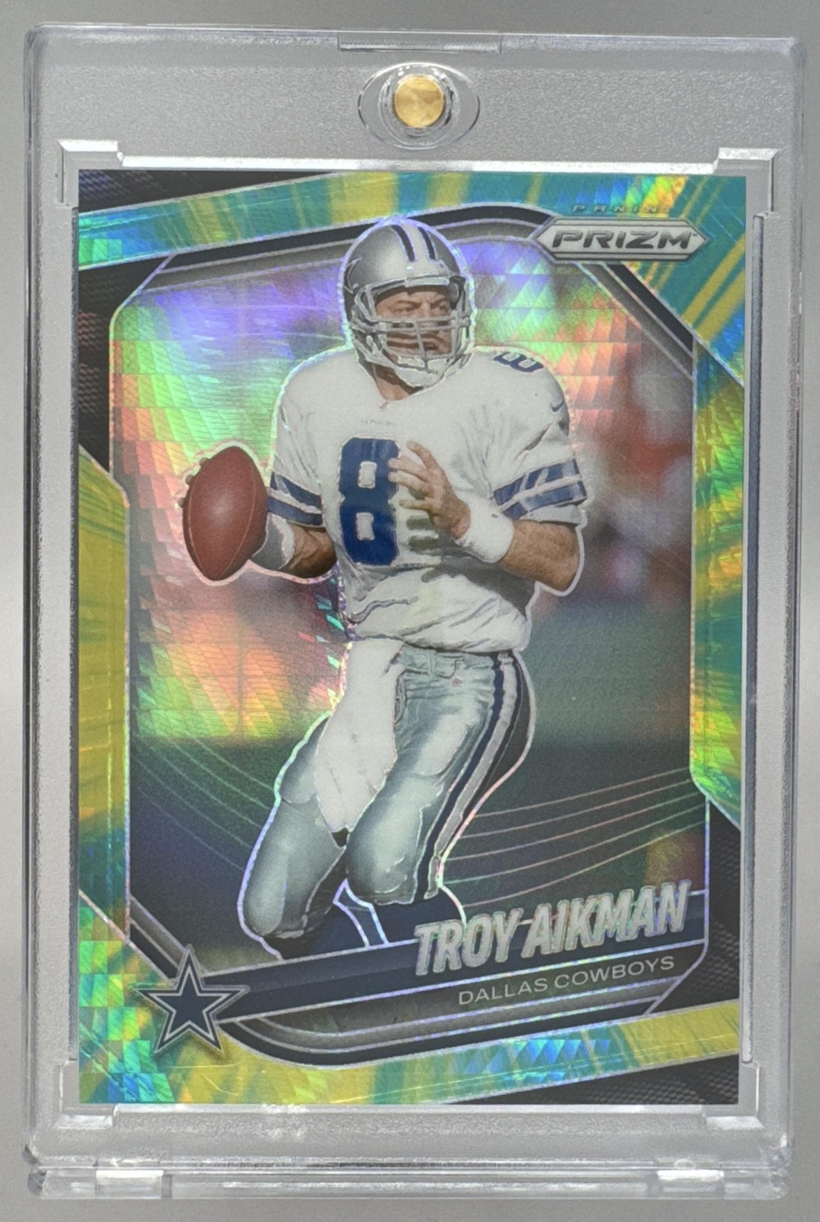Card image for 2025 Panini Honors Troy Aikman 2021 One Football Top of the Class #1 Cowboys