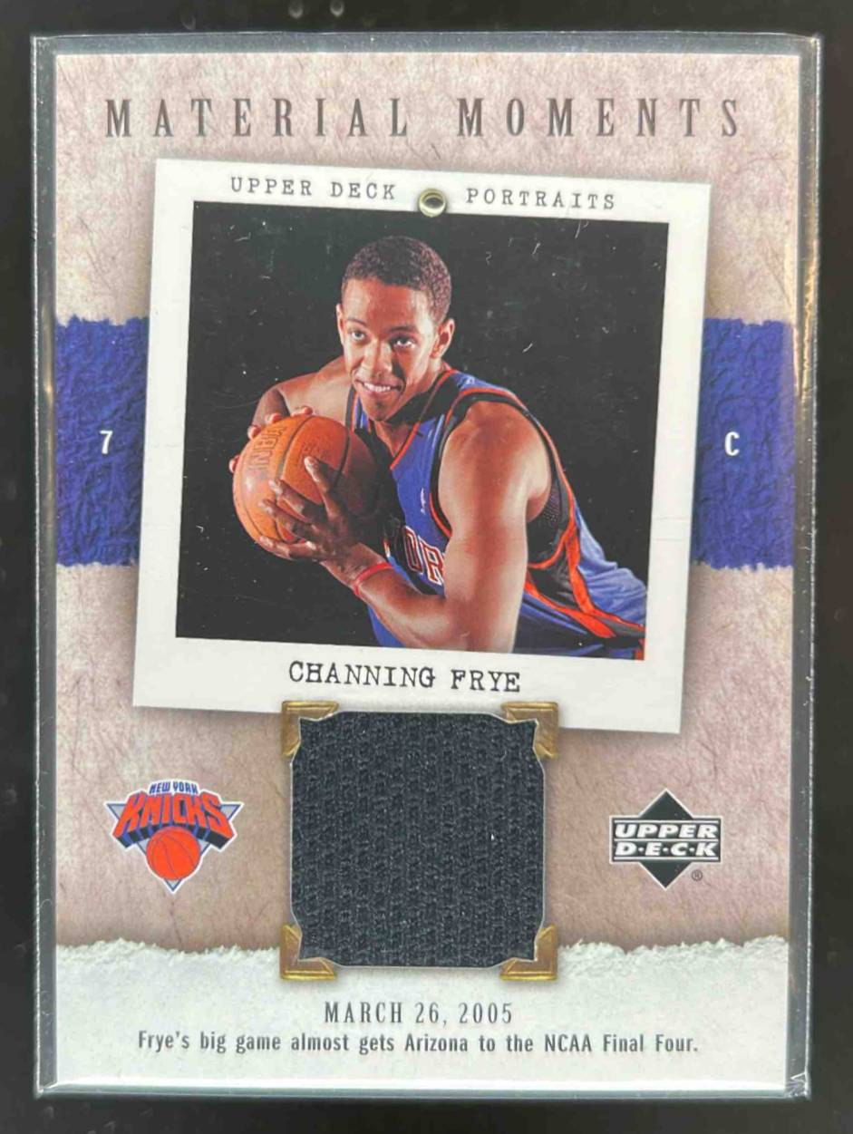 Card image for 2005-06 Upper Deck Portraits Channing Frye Material Moments #MM-CF MEM
