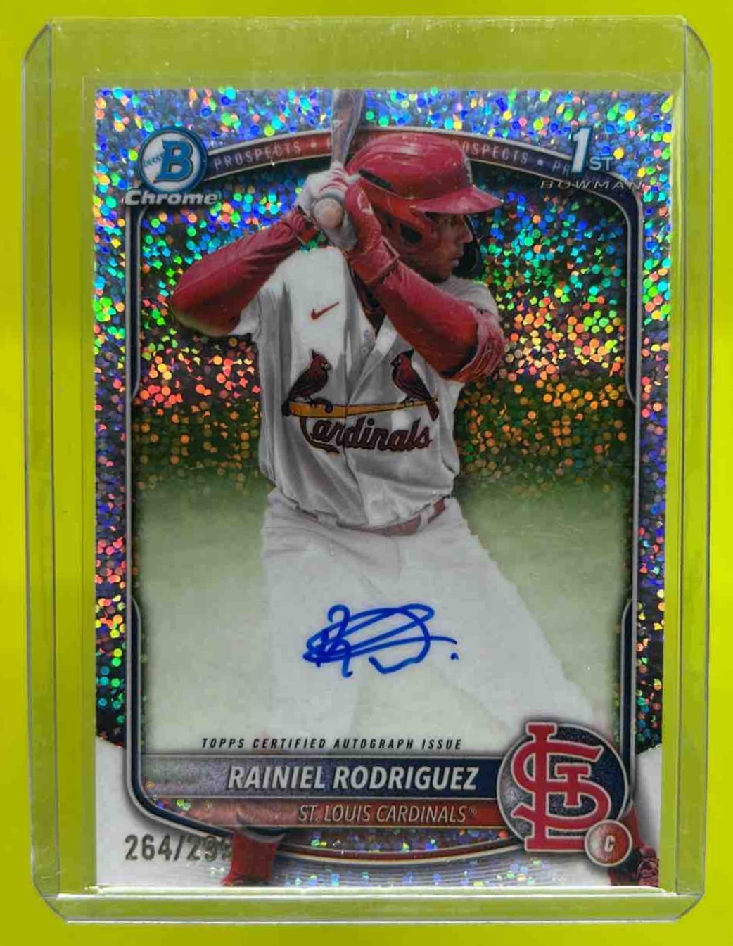 Rainiel Rodriguez 2025 Bowman Chrome Prospect Auto Speckle Refractor /299