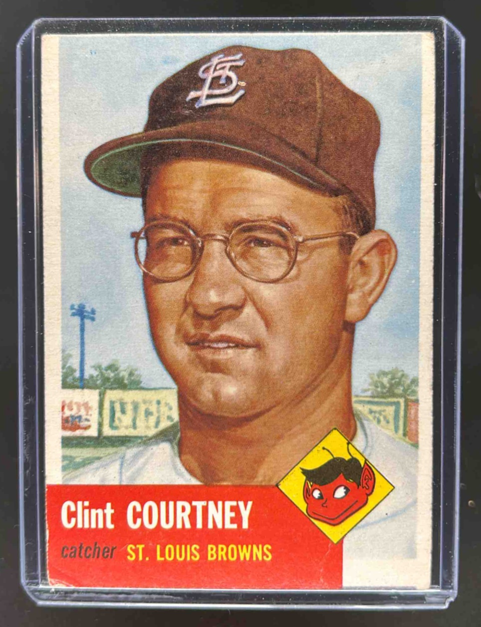 Card image for 1953 TOPPS BASEBALL CLINT COURTNEY #127A RC