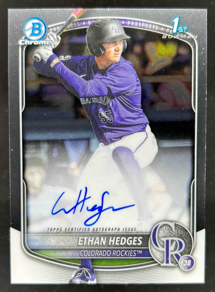 Card image for Ethan Hedges 2025 Bowman Draft Chrome Prospect Auto