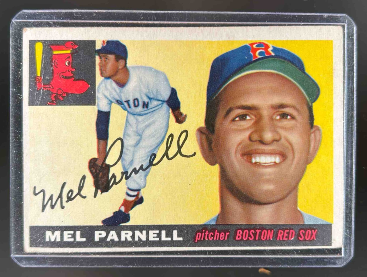 Card image for 1955 TOPPS BASEBALL MEL PARNELL #140 BOSTON RED SOX