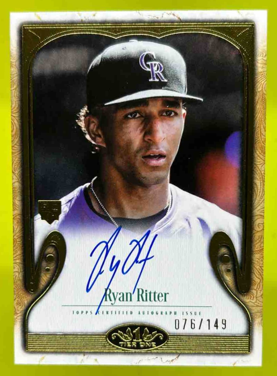 Card image for Ryan Ritter 2026 Topps Baseball Tier One Shots Auto /199 Colorado Rockies