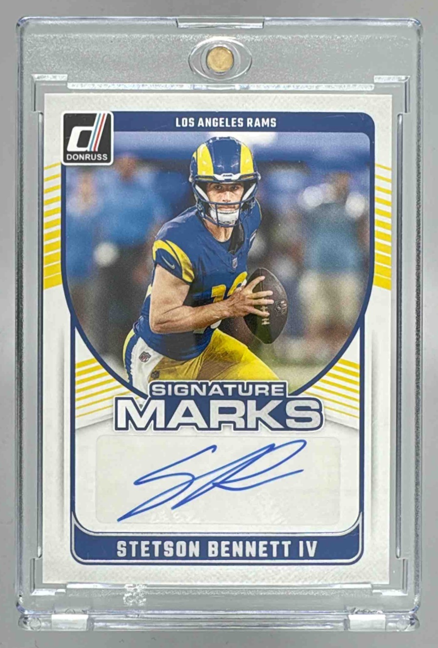 Card image for 2024 Panini Donruss Stetson Bennett IV Signature Marks #SMA-SBE Auto Rams