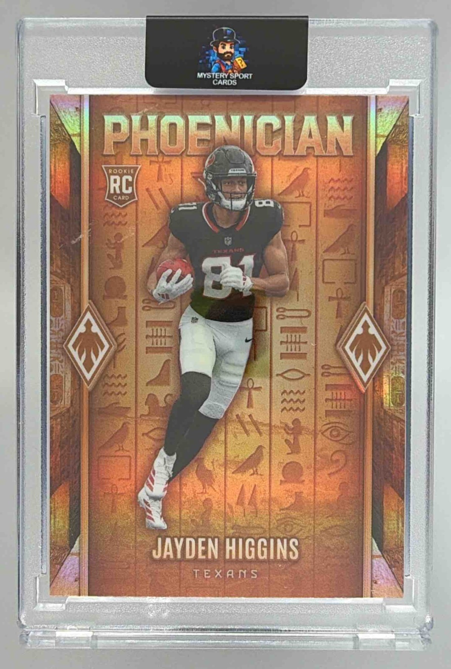 Card image for 2025 Panini Football Phoenix Jayden Higgins Phoenician #7 RC SSP Houston Texans