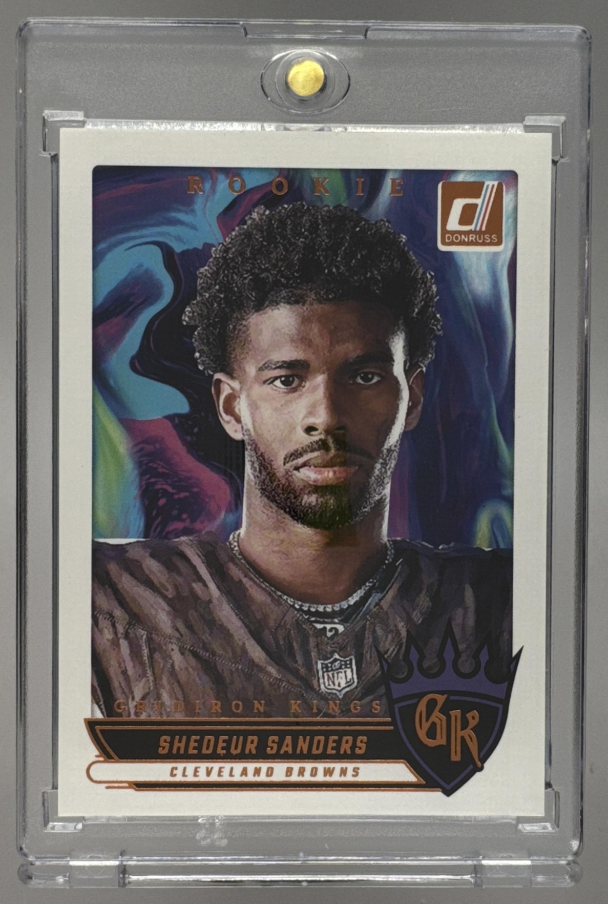 Card image for 2025 Panini Donruss Shedeur Sanders Rookie Gridiron Kings #RGK-SSS RC Browns