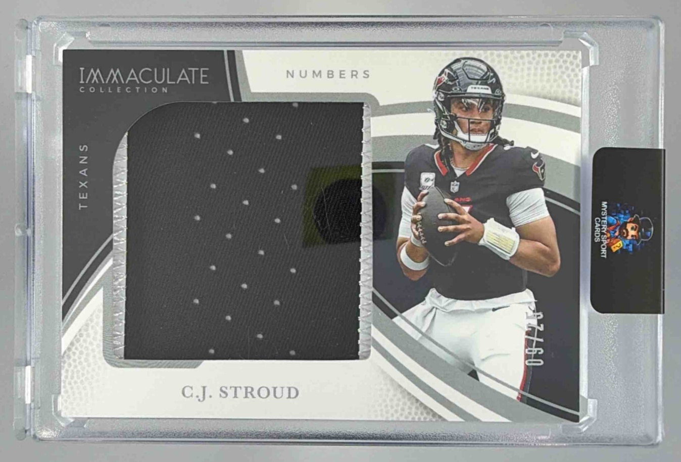Card image for 2025 Panini Immaculate Collection C.J. Stroud Patches /25 #24 MEM Texans