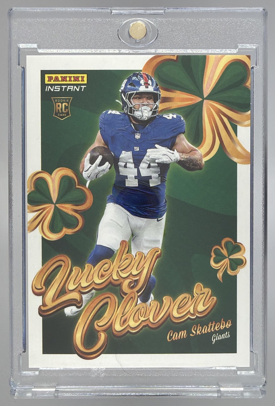 Card image for 2025 Panini Football Donruss Cam Skattebo The Rookies #19 RC New York Giants