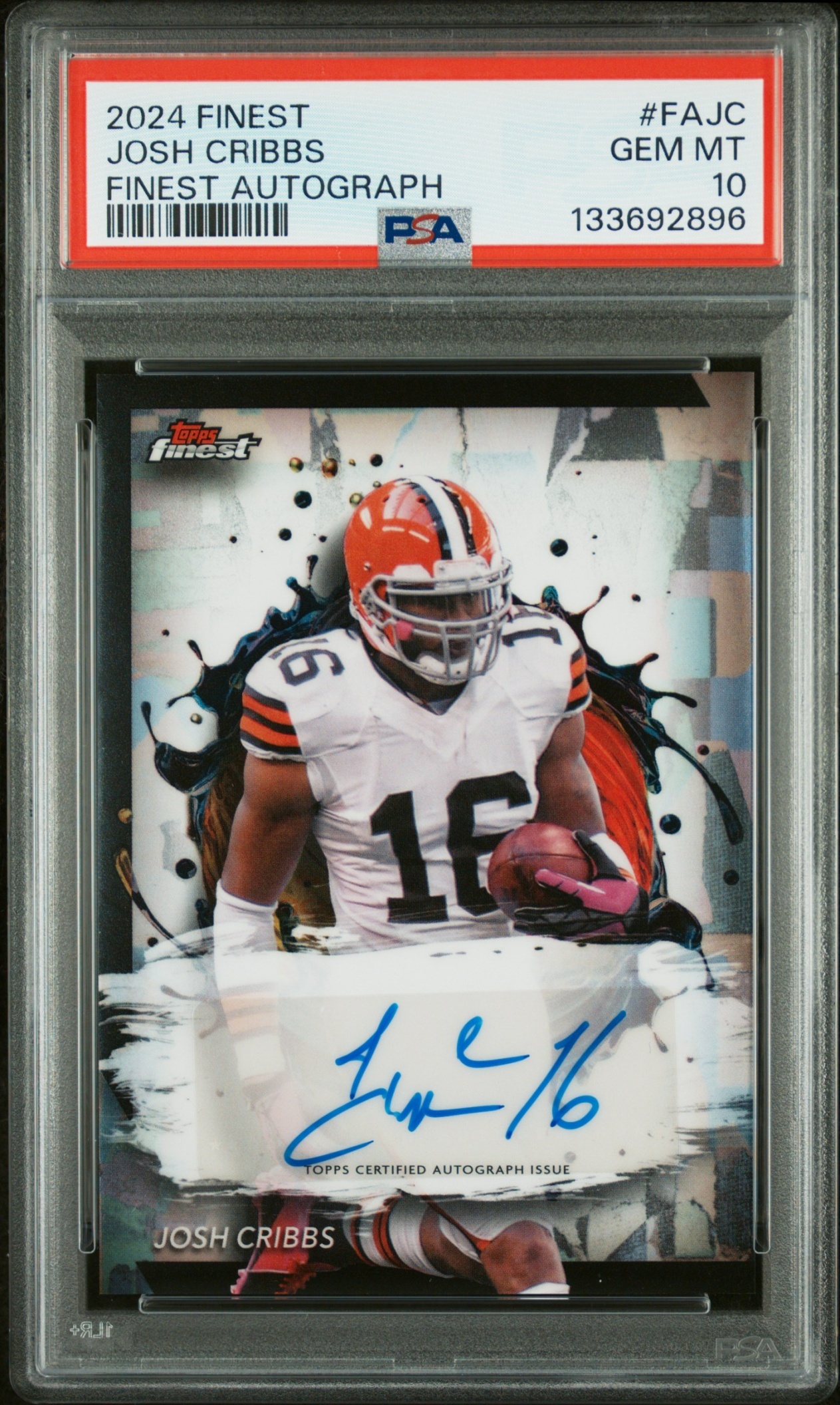 Card image for 2024 Topps Football Finest Josh Cribbs Auto #FA-JC Cleveland Browns
