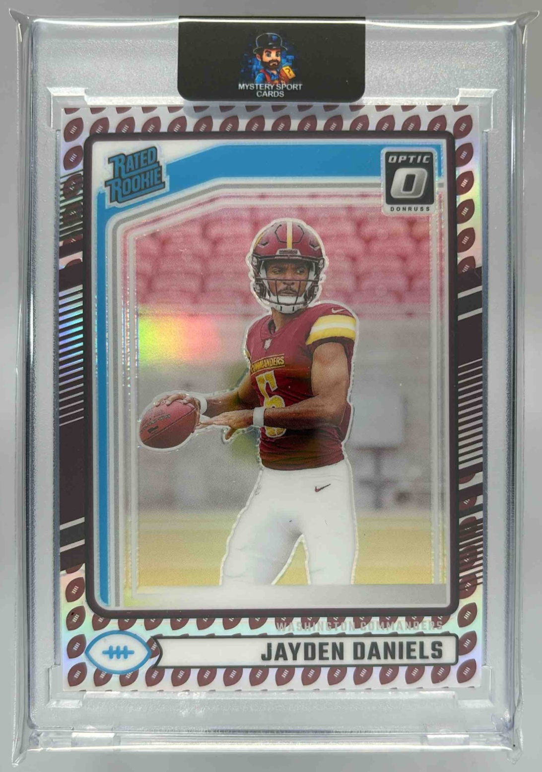 Card image for 2024 Panini Donruss Jayden Daniels #389 RC Rated Rookie Commanders