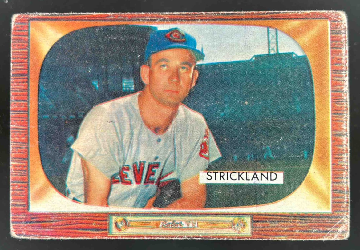 Card image for 1955 BOWMAN BASEBALL GEORGE STRICKLAND #192