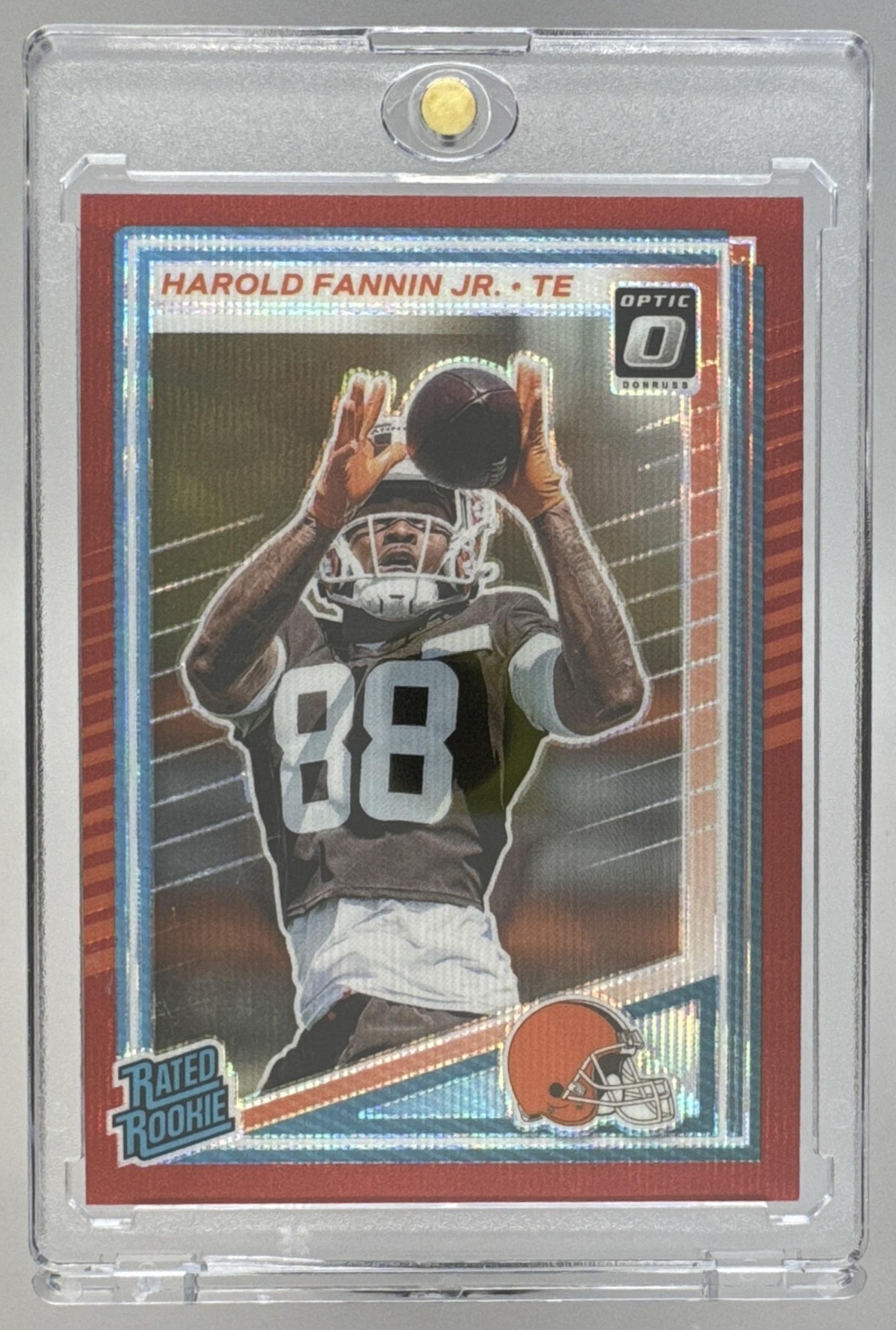 Card image for 2025 Panini Donruss Harold Fannin Jr. Rated Rookie #373 RC Browns