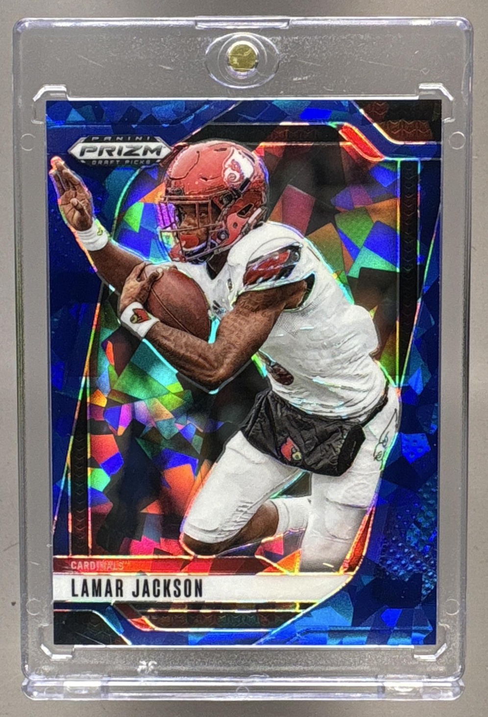 2025 PANINI PRIZM DRAFT PICKS LAMAR JACKSON #177 BLUE ICE 18/149 CARDINALS