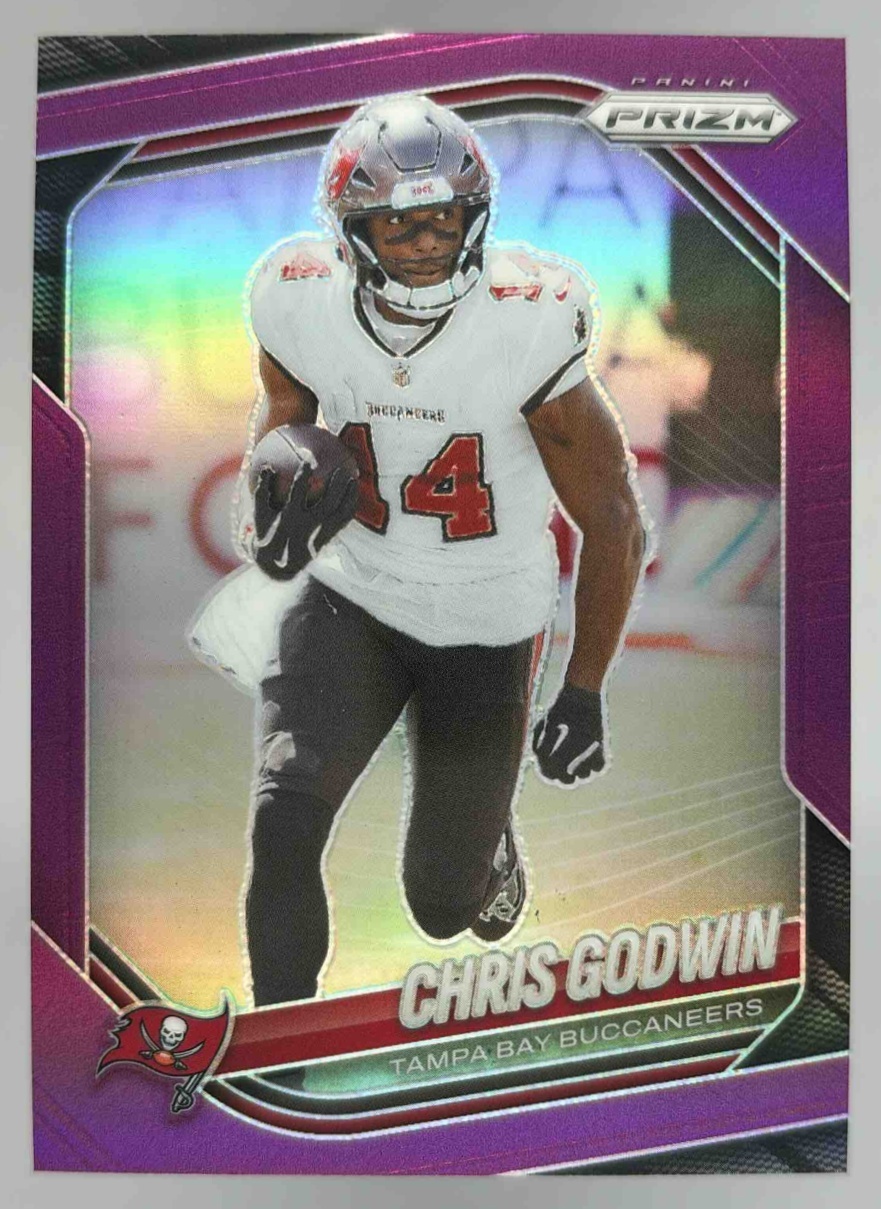 Card image for 2025 Panini Football Prizm Chris Godwin Purple /125 #244 Tampa Bay Buccaneers
