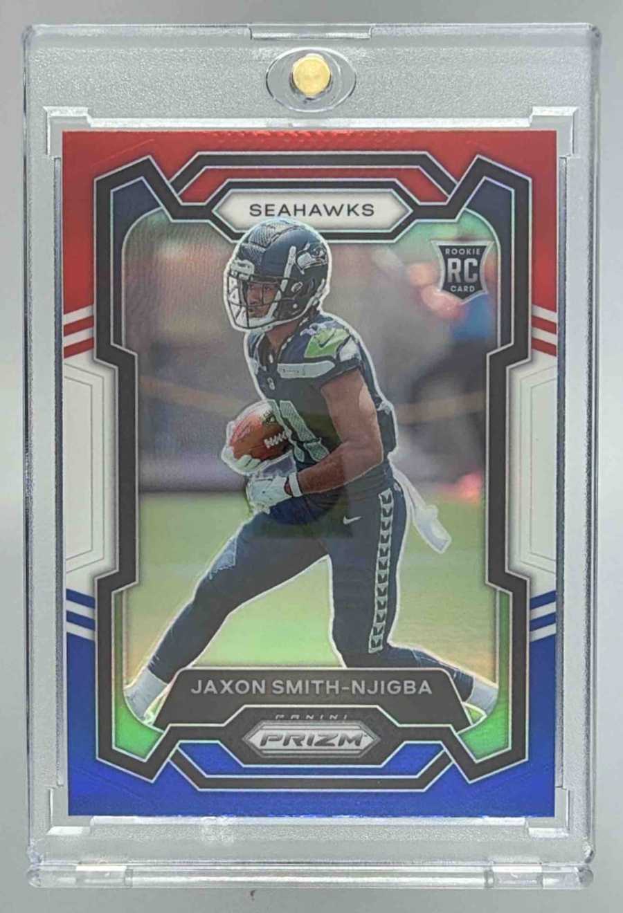 Card image for 2023 Panini Football Prizm Jaxon Smith-Njigba #390 RC Seattle Seahawks